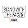 NPR® Stand with the Facts Cut Out Sticker Thumbnail