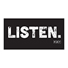 NPR® Listen Large Rectangle Sticker Thumbnail