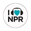 NPR® I (heart) NPR Round Sticker Thumbnail